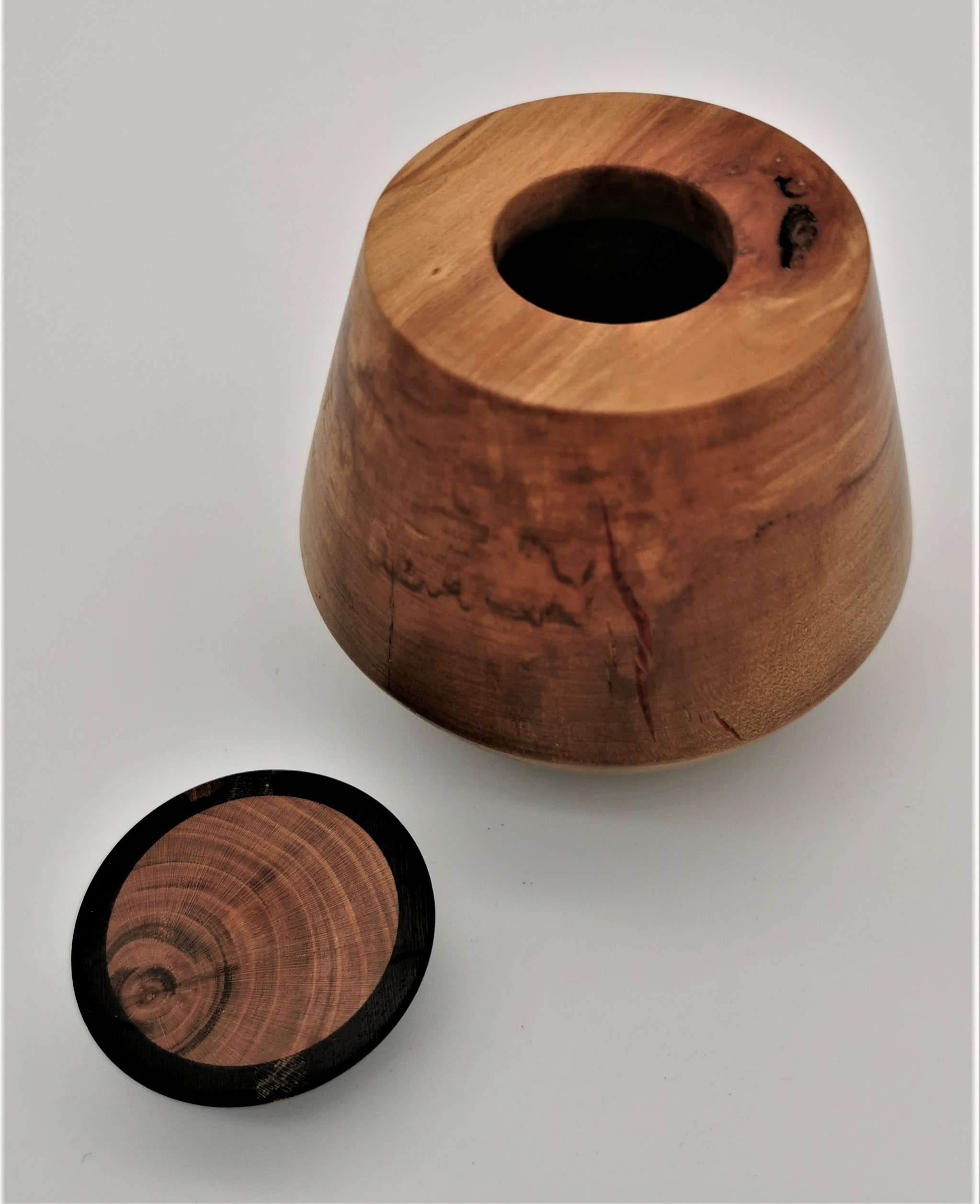 Kirsche Dose (Ziricote Rand, Bocote Streifen) – Bild 3