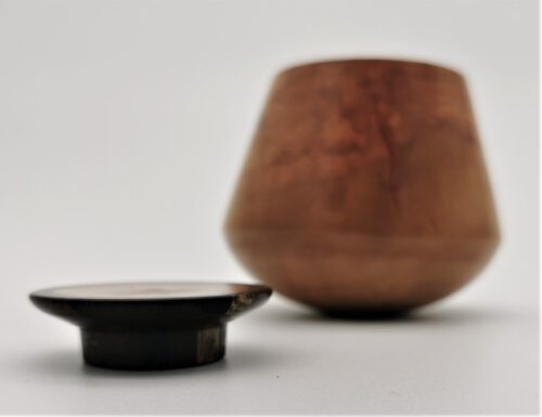 Kirsche Dose (Ziricote Rand, Bocote Streifen)